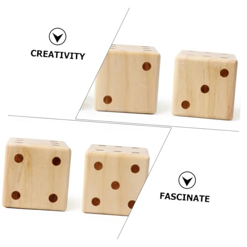 WOONEKY 2 Stück Große Holzwürfel mit Abgerundeten Ecken für Brettspiele Party Spielwürfel aus Robustem Holz mit Klaren Punkten und Sicherer Oberfläche WOONEKY 2 Stück Große Holzwürfel mit Abgerundeten Ecken für Brettspiele Party Spielwürfel aus Robustem Holz mit Klaren Punkten und Sicherer Oberfläche von WOONEKY