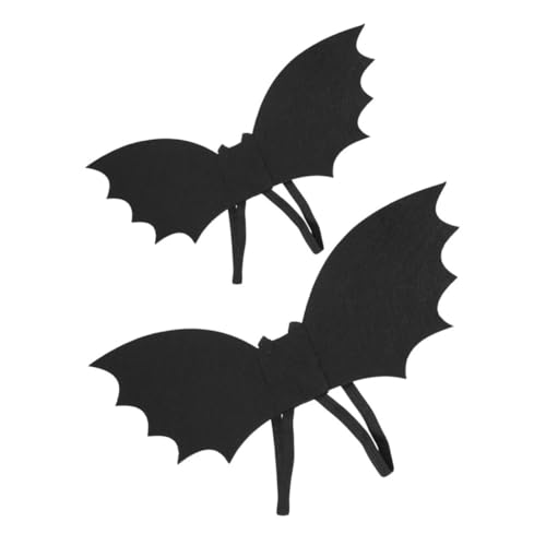 WOONEKY 2 Stück Halloween Fledermausflügel Kostüm aus Vliesstoff Atmungsaktive Cosplay Requisiten für Geburtstagsfeiern und Tier Themen Events Leicht und Komfortabel von WOONEKY