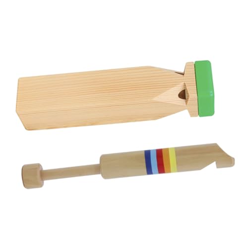 WOONEKY 2 Stück Holzpfeifen für Frühes Lernspielzeug Holzpfeifen für Musikalische und Kreative Unterhaltung als zu Kindergeburtstagen von WOONEKY