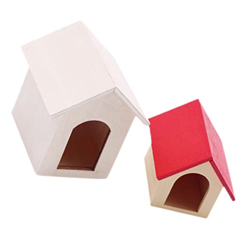 WOONEKY 2 Stück Hundehütten aus Puppenhaus Dekorationen für für Junge Ergänzung für Puppenhaus Miniaturen WOONEKY 2 Stück Hundehütten aus Puppenhaus Dekorationen für für Junge Ergänzung für Puppenhaus Miniaturen von WOONEKY