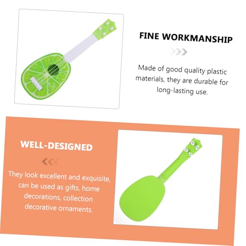 WOONEKY 2 Stück Kinderspielzeug Ukulele Kunststoff Musikinstrumente Mini Gitarren Simulation für Frühes Musikalisches Lernen Jungen Mädchen Geschenk von WOONEKY