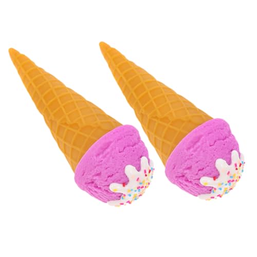 WOONEKY 2 Stück Künstliches Eiscreme Modell für Schaufenster und Fotografie Realistisches Dessertspielzeug für DIY Projekte Perfektes für Eiscreme von WOONEKY
