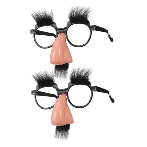WOONEKY 2 Stück Lustige Karnevalsbrille mit Schnurrbart Clown Design Leichte Scherzbrille für Halloween und Geburtstagsfeiern Auffällige Partybrille für Erwachsene WOONEKY 2 Stück Lustige Karnevalsbrille mit Schnurrbart Clown Design Leichte Scherzbrille für Halloween und Geburtstagsfeiern Auffällige Partybrille für Erwachsene von WOONEKY