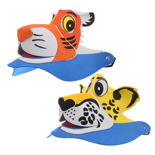 WOONEKY 2 Stück Lustiger Cartoon Tiger Leopard Hut Tierkostüm Kopfbedeckung für Eltern Junge Mädchen Feiern und Aufführungen WOONEKY 2 Stück Lustiger Cartoon Tiger Leopard Hut Tierkostüm Kopfbedeckung für Eltern Junge Mädchen Feiern und Aufführungen von WOONEKY