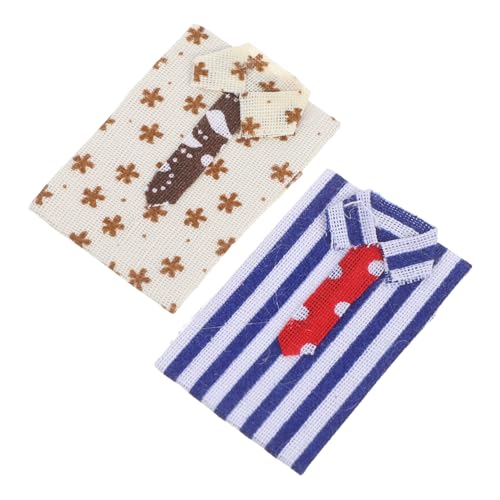 WOONEKY 2 Stück Maßstab Leichtes Stoff-Shirt für Puppenhaus Actionfiguren Passend Stabile Authentische Mini-Kleidung für Dioramen Sammler WOONEKY 2 Stück Maßstab Leichtes Stoff-Shirt für Puppenhaus Actionfiguren Passend Stabile Authentische Mini-Kleidung für Dioramen Sammler von WOONEKY