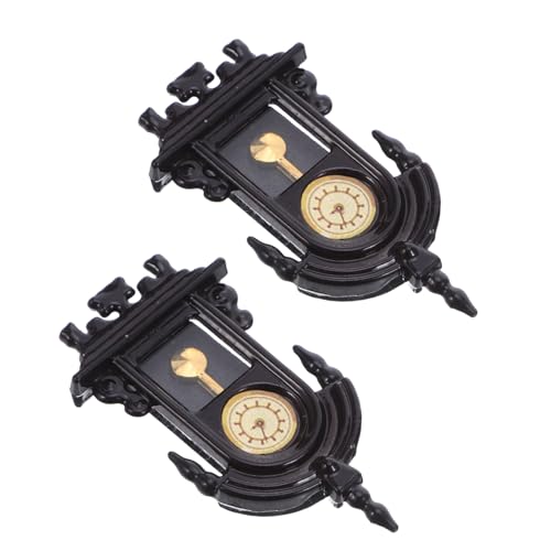 WOONEKY 2 Stück Miniatur Wanduhr Puppenhaus mit Beweglichem Schwinger Realistische Kunststoff Wanddekoration Dekoratives Tiny Furniture für Sammler Kreativen Spiel WOONEKY 2 Stück Miniatur Wanduhr Puppenhaus mit Beweglichem Schwinger Realistische Kunststoff Wanddekoration Dekoratives Tiny Furniture für Sammler Kreativen Spiel von WOONEKY