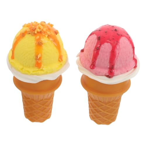 WOONEKY 2 Stück Realistische Eistüten Detailgetreue Dessert deko Langlebige Fotorequisiten für Zuhause Shops Vielseitige Kulissen Authentische Textur Farbige Eiscreme Modelle Gelb WOONEKY 2 Stück Realistische Eistüten Detailgetreue Dessert deko Langlebige Fotorequisiten für Zuhause Shops Vielseitige Kulissen Authentische Textur Farbige Eiscreme Modelle Gelb von WOONEKY