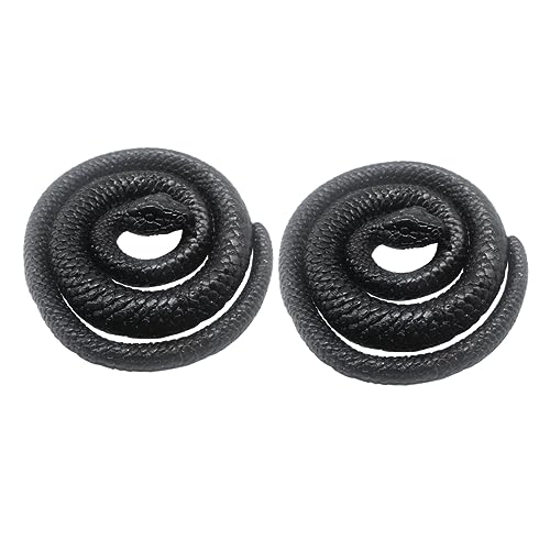 WOONEKY 2 Stück Realistische Elastische Schwarze Schlangenmodelle Teiliges Flexible Halloween Dekoration und Originelles Scherzspielzeug für Garten WOONEKY 2 Stück Realistische Elastische Schwarze Schlangenmodelle Teiliges Flexible Halloween Dekoration und Originelles Scherzspielzeug für Garten von WOONEKY
