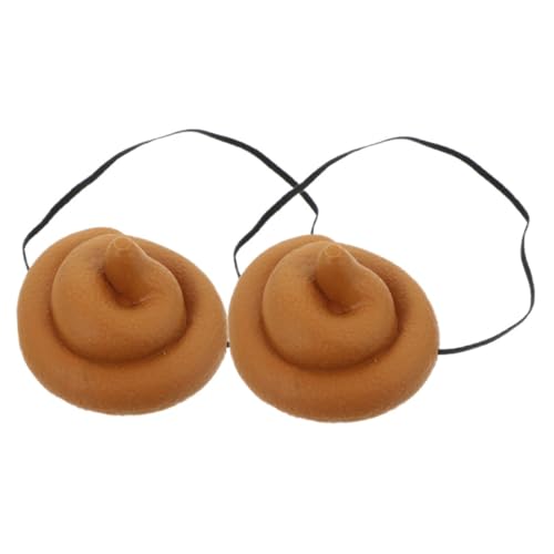 WOONEKY 2 Stück Realistische Simulation Poop Hat Erwachsene Unisex Karneval Kopfbedeckung für Party Kostüm Rollenspiel und Lustige Streiche bei Festlichen Anlässen von WOONEKY