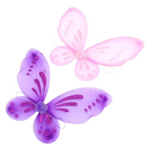WOONEKY 2 Stück Schmetterlingsflügel Kostüm für Karneval und Festlichkeiten Leichte und Dekorative Flügel für Mädchen Je WOONEKY 2 Stück Schmetterlingsflügel Kostüm für Karneval und Festlichkeiten Leichte und Dekorative Flügel für Mädchen Je von WOONEKY