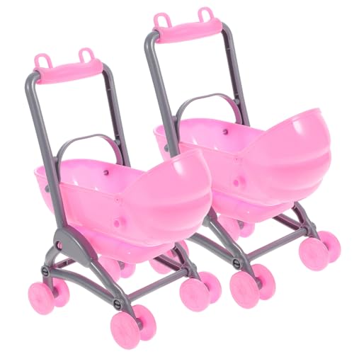 WOONEKY 2 Stück Simulation Babywagen aus Kunststoff Realistisch Gestaltete Puppenwagen für Glatte Oberfläche Fördert Fantasie und Rollenspiele für Kindergeburtstag und Festtage WOONEKY 2 Stück Simulation Babywagen aus Kunststoff Realistisch Gestaltete Puppenwagen für Glatte Oberfläche Fördert Fantasie und Rollenspiele für Kindergeburtstag und Festtage von WOONEKY