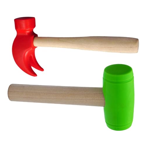 WOONEKY 2 Stück Spielzeughämmer Simulation von Holzmallets Kunststoffkopf Klauenhammer für Rollenspiele Pädagogische Wartungswerkzeuge für Partys WOONEKY 2 Stück Spielzeughämmer Simulation von Holzmallets Kunststoffkopf Klauenhammer für Rollenspiele Pädagogische Wartungswerkzeuge für Partys von WOONEKY