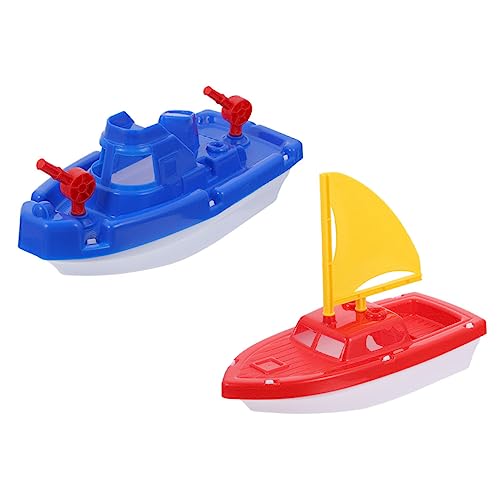 WOONEKY 2 Stück Strandspielzeug für Bunte Segelboot Spielzeuge für Badewanne und Pool für Kindergeburtstag und Partys von WOONEKY