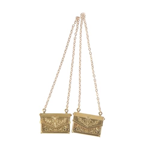 WOONEKY 2 Stück Teiliges Mini Metall Umhängetaschen für Puppenhaus Robuste Kinderhandtaschen Zubehör Niedliche Kleine Taschen für Mädchen Detailreiche Puppenhaus Accessoires WOONEKY 2 Stück Teiliges Mini Metall Umhängetaschen für Puppenhaus Robuste Kinderhandtaschen Zubehör Niedliche Kleine Taschen für Mädchen Detailreiche Puppenhaus Accessoires von WOONEKY