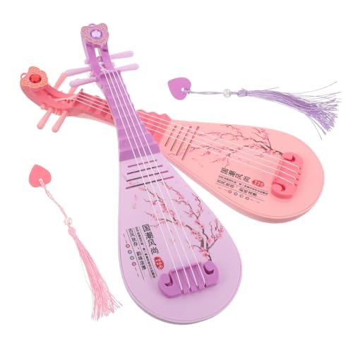 WOONEKY 2 Stück Teiliges Miniatur Chinesische Pipa mit Licht und Sound Handliches Lernspielzeug zur Musikalischen Früherziehung Farbige Miniaturinstrumente für Junge Mädchen von WOONEKY