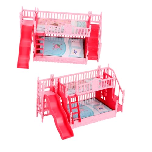 WOONEKY 2 Stück Teiliges Miniatur-etagenbett mit Treppe und Rutsche Puppenhaus Möbel für Mädchen Leichtes Kindersicheres Kreativität und Organisation im Kinderzimmer WOONEKY 2 Stück Teiliges Miniatur-etagenbett mit Treppe und Rutsche Puppenhaus Möbel für Mädchen Leichtes Kindersicheres Kreativität und Organisation im Kinderzimmer von WOONEKY