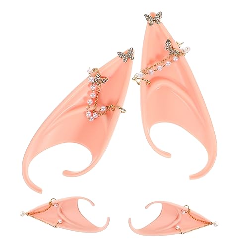 WOONEKY 2 Stück Teiliges Perlenkette Elfenohren Ohrstecker Cosplay Ohrschmuck Leicht Angenehm Tragbar für Damen Feenohren Accessoires Langlebig Modisch für Partys WOONEKY 2 Stück Teiliges Perlenkette Elfenohren Ohrstecker Cosplay Ohrschmuck Leicht Angenehm Tragbar für Damen Feenohren Accessoires Langlebig Modisch für Partys von WOONEKY