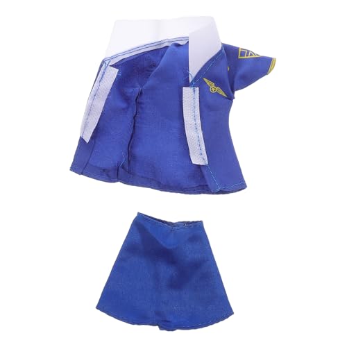 WOONEKY 2 Stück Teiliges Puppenbekleidungsset für Große Puppen Stilvolles Stewardess Kostüm und Rock aus Hochwertigem Material für Kreatives Spiel und Interaktive Geschichten von WOONEKY