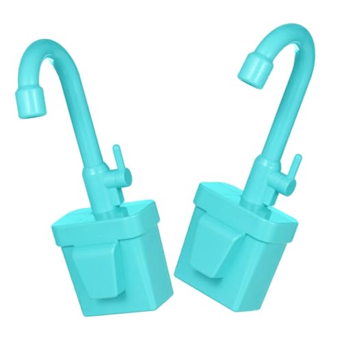 WOONEKY 2 Stück Teiliges Wasserhahn für Kinderküche Drehbarer Wasserhahn Realistisch Gestaltetes Zubehör für Spielküche Waschbecken Einfach zu Montieren Blau WOONEKY 2 Stück Teiliges Wasserhahn für Kinderküche Drehbarer Wasserhahn Realistisch Gestaltetes Zubehör für Spielküche Waschbecken Einfach zu Montieren Blau von WOONEKY