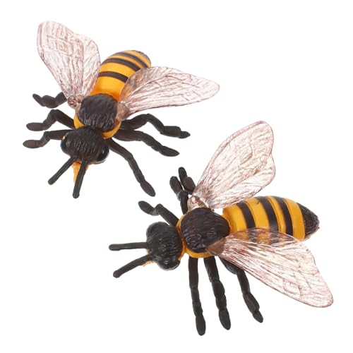 WOONEKY 2 Stück Wissenschaft Und Bildung Bienenmodell Lebensechte Biene Gefälschte Figur Bienenskulptur Tierinsekten Figuren Skulptur Insekt Honigbiene Puppe Realistische von WOONEKY