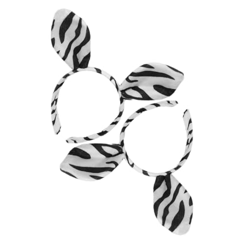 WOONEKY 2 Stücke Teiliges Zebra Ohren Stirnband Verstellbar Leicht und Bequem Geeignet für Damen für Halloween Cosplay Party und Festliche Anlässe WOONEKY 2 Stücke Teiliges Zebra Ohren Stirnband Verstellbar Leicht und Bequem Geeignet für Damen für Halloween Cosplay Party und Festliche Anlässe von WOONEKY