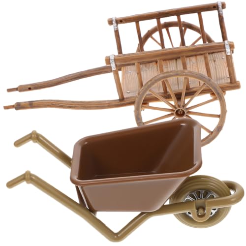 WOONEKY 2 Teiliges Wagenmodell, Bauernhof Trolley Wagen, Spielzeug Für Kinder, Miniatur Mini Einkaufswagen, Kleiner Einkaufswagen, Mini Wagen, Kleines Trolley Modell, Mikro von WOONEKY