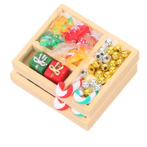 WOONEKY 2 Weihnachtsminiaturen: Süßigkeiten-puppenhauszubehör – Mini-süßigkeiten-Ornamente Für Weihnachtsdekoration – Kleines Süßigkeitenmodell Für Puppenhausdekoration von WOONEKY