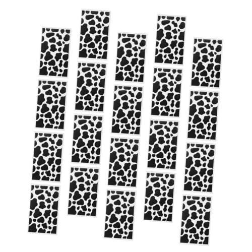 WOONEKY 20 Blatt Kuhmuster Aufkleber Langlebige DIY Dekorationssticker Wasserfeste Aufkleber für Laptop Koffer Trinkflaschen und Scrapbooking von WOONEKY