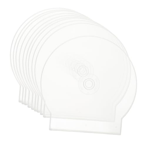 WOONEKY 20 Stück Cd DVD Aufbewahrungshüllen Runde Transparente Hartschalen Diskschutzhüllen aus Robustem Kunststoff für Sichere und Stilvolle Heimorganisation von WOONEKY
