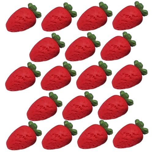 WOONEKY 20 Stück Künstliche Mini Erdbeeren Lebensechte Miniaturfrüchte für Puppenhaus Dekoration für Obstläden Märkte und Wohnräume WOONEKY 20 Stück Künstliche Mini Erdbeeren Lebensechte Miniaturfrüchte für Puppenhaus Dekoration für Obstläden Märkte und Wohnräume von WOONEKY
