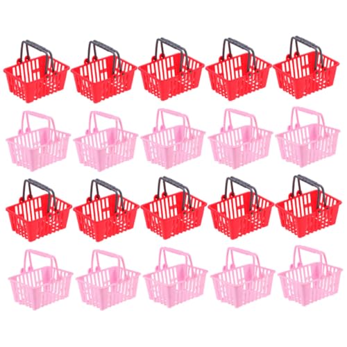 WOONEKY 20 Stück Mini Einkaufskörbe für Puppenhäuser Realistische Mini Supermarkt Körbe und Rot für Rollenspiele und Dekoration WOONEKY 20 Stück Mini Einkaufskörbe für Puppenhäuser Realistische Mini Supermarkt Körbe und Rot für Rollenspiele und Dekoration von WOONEKY