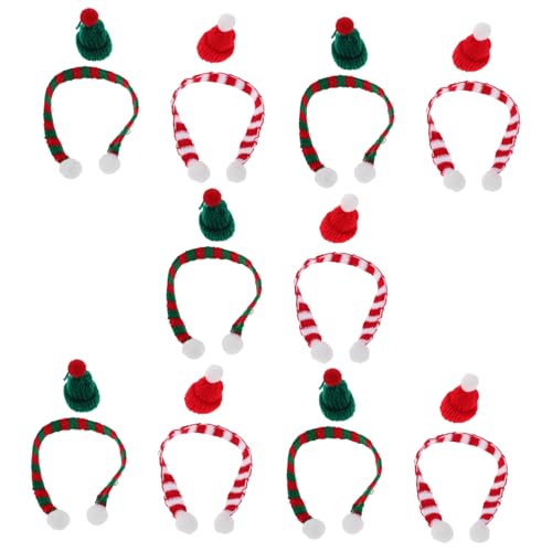 WOONEKY 20 Stück Mini Hüte und Schals für Puppendekoration DIY Bastelprojekte und Festliche Weihnachtsdeko WOONEKY 20 Stück Mini Hüte und Schals für Puppendekoration DIY Bastelprojekte und Festliche Weihnachtsdeko von WOONEKY