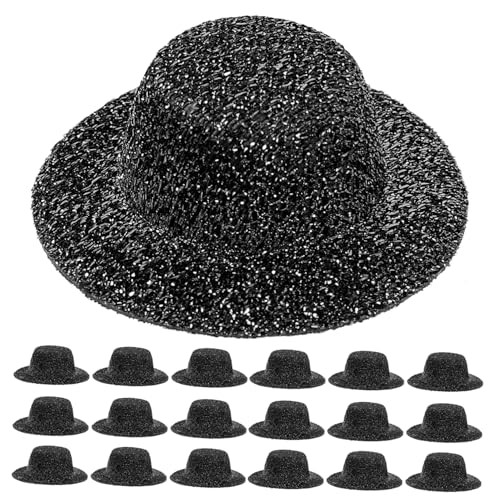 WOONEKY 20 Stück Mini Jazz Hüte Schwarz Filigrane Puppenhüte für DIY Bastelarbeiten Partydeko und Puppenhaus Verzierung Detailreiche Kleine Miniatur Hüte für Kreative Handwerksprojekte WOONEKY 20 Stück Mini Jazz Hüte Schwarz Filigrane Puppenhüte für DIY Bastelarbeiten Partydeko und Puppenhaus Verzierung Detailreiche Kleine Miniatur Hüte für Kreative Handwerksprojekte von WOONEKY