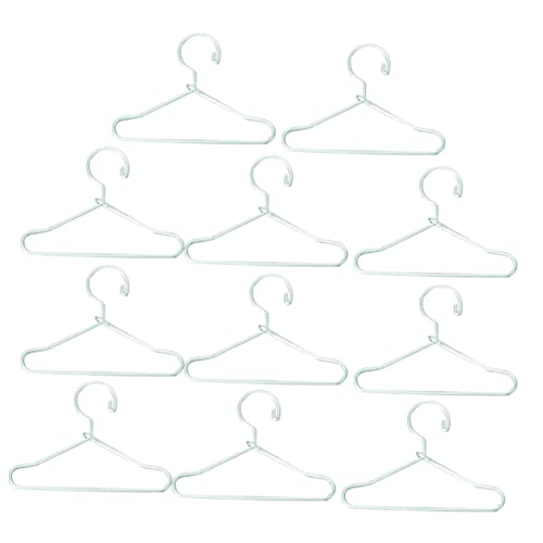 WOONEKY 20 Stück Mini Puppenkleiderbügel Hochwertige Robuste Kleiderbügel für Puppenbekleidung Zubehör für Puppenschränke zur Organisation von Spielzeugkleidung von WOONEKY