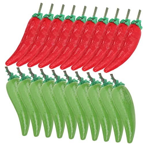 WOONEKY 20 Stück Puppenhaus Deko Robuste Mini Gemüse Simulation Lebensechte Rote und Grüne Paprika Dekoratives Mini Haus Zubehör WOONEKY 20 Stück Puppenhaus Deko Robuste Mini Gemüse Simulation Lebensechte Rote und Grüne Paprika Dekoratives Mini Haus Zubehör von WOONEKY
