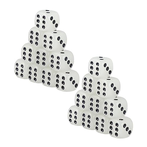 WOONEKY 20 Stück Sechsseitige Tischwürfel mit Leuchtpunkten Runde Ecken Luminous Dice für Bar Ktv Party Unterhaltung und Brettspiele WOONEKY 20 Stück Sechsseitige Tischwürfel mit Leuchtpunkten Runde Ecken Luminous Dice für Bar Ktv Party Unterhaltung und Brettspiele von WOONEKY