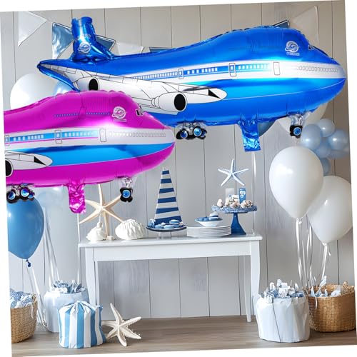 WOONEKY 20 Stück Teiliges Flugzeug in Blau und Rosarot Langlebige Aluminiumfolie Platzsparend Sichere Partydekoration für Kindergeburtstag und Flugzeug mottoparty WOONEKY 20 Stück Teiliges Flugzeug in Blau und Rosarot Langlebige Aluminiumfolie Platzsparend Sichere Partydekoration für Kindergeburtstag und Flugzeug mottoparty von WOONEKY