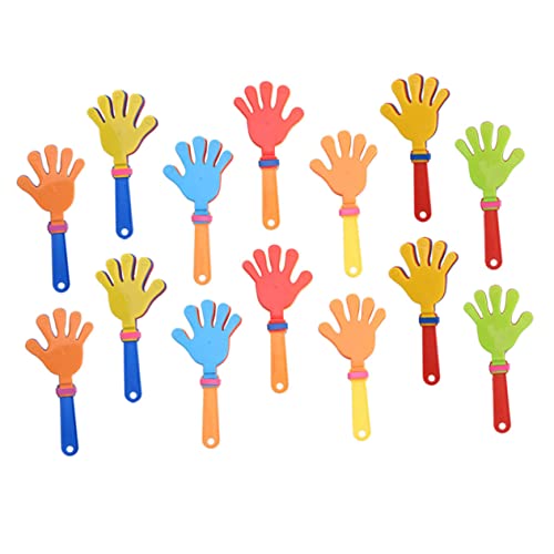 WOONEKY 20 Stück Teiliges Kleine Bunte Plastik Handklatschen Lärm für Party Mitgebsel und Unterhaltung bei Geburtstagsfeiern und Festen Zufällige Farbe von WOONEKY
