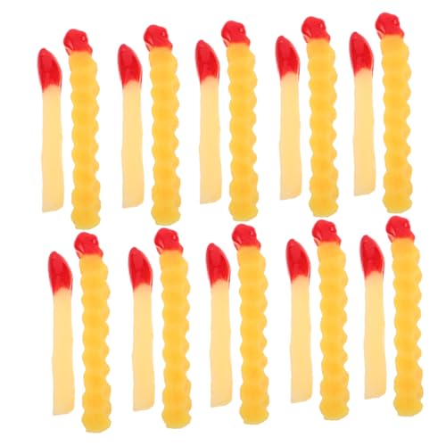 WOONEKY 20 Stück Teiliges Künstliches Pommes Frites Realistische Französische Frittier Stäbchen mit Ketchup Deko Vielseitig für Küchen Restaurant Deko Fotografie Requisiten und WOONEKY 20 Stück Teiliges Künstliches Pommes Frites Realistische Französische Frittier Stäbchen mit Ketchup Deko Vielseitig für Küchen Restaurant Deko Fotografie Requisiten und von WOONEKY