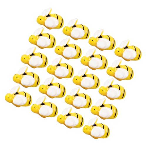 WOONEKY 20stücke Kleine Bienen Aus Kunstharz Hummeln Dekoration Für Basteln Gartenzubehör Partydekorationen Miniaturfiguren Bastelbedarf Mikrolandschaftsdekorationen von WOONEKY