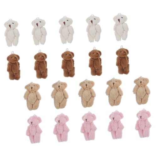 WOONEKY 20 Stück Teiliges Mini Plüschbär Kleine Kuscheltiere Schlüsselanhänger Niedliche Stofftiere für Geburtstagstorten Hochzeitsdeko Partygeschenke WOONEKY 20 Stück Teiliges Mini Plüschbär Kleine Kuscheltiere Schlüsselanhänger Niedliche Stofftiere für Geburtstagstorten Hochzeitsdeko Partygeschenke von WOONEKY