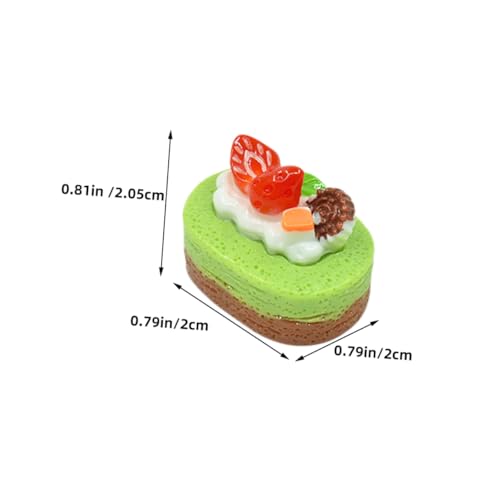 WOONEKY 20 Stück Teiliges Miniatur Kuchenmodell aus Harz Realistische Handgefertigte Puppenhaus Deko Detailreiche Mini Dessert Nachbildung für DIY Puppenhaus Küche und Mini Haus von WOONEKY