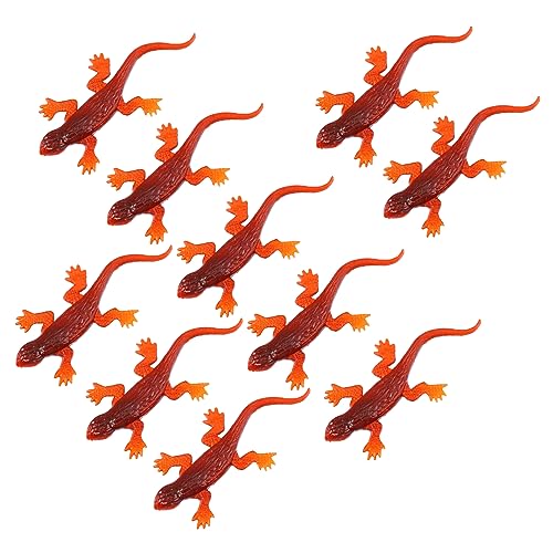 WOONEKY 20 Stück Teiliges Realistisches Gecko aus Täuschend Echte Modellfiguren für Partyspaß Wand und Tischdeko Lustige Scherzartikel und Pädagogisches Reptilien Lernspielzeug von WOONEKY