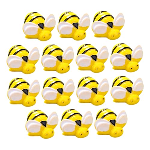 WOONEKY 20 Stück Teiliges Resin Mini Bienen Leichte DIY Bastelornamente für Schmuck Handyzubehör Fotoalben Kreative Party Deko und Geschenke Langlebige Bienenförmige Bastelverzierungen von WOONEKY