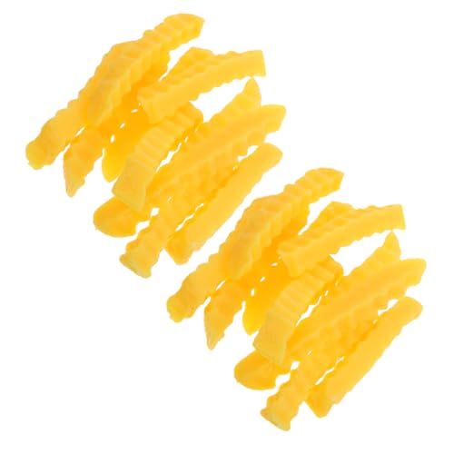 WOONEKY 20 Stück gefälschte Pommes Frites, Simulation, künstliche Fast-Food-Modelle, Küche, Rollenspiel, Lebensmittelproben für Home-Party-Display-Zubehör von WOONEKY