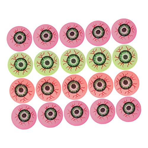 WOONEKY Bounce Halloween Decor 20pcs Augapfel Spielzeug Wohnkultur Auge Scary Halloween Party Supplies von WOONEKY