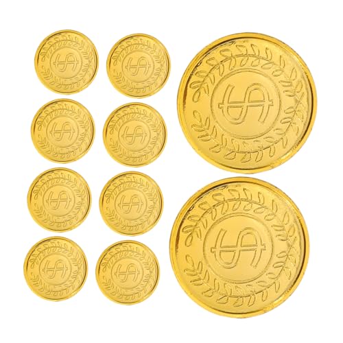 WOONEKY 200 Stück Gold Party Coins Piratenmünzen aus Kunststoff für Schatzsuche und Rollenspiele Leichtes für Halloween Geburtstagsfeiern Klassenbelohnungen und Abenteuerspiele WOONEKY 200 Stück Gold Party Coins Piratenmünzen aus Kunststoff für Schatzsuche und Rollenspiele Leichtes für Halloween Geburtstagsfeiern Klassenbelohnungen und Abenteuerspiele von WOONEKY