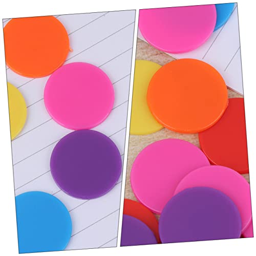 WOONEKY 200 Stück Plastik Bingo Chips Transparent und Stabile Kunststoff Marker für Mathe Lernen Zählen Poker und Spielspaß als Unterrichts und Spielzubehör von WOONEKY