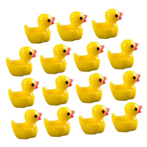 WOONEKY 220 Stück Teiliges Miniatur Resin Figuren Gelbe Mini Enten Micro Landschaft Dekoration Langlebige Harz Miniaturfiguren für DIY Garten Aquarium und Bonsai Micro Landschaft von WOONEKY