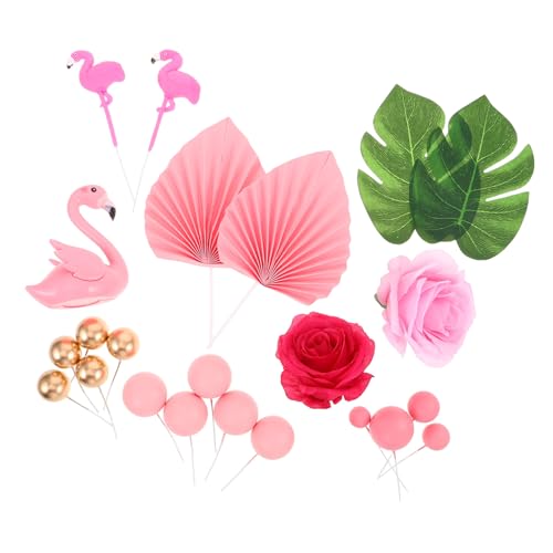 WOONEKY 23 Stück Teiliges Hawaiianisches Flamingo Kuchen mit Palmblättern Rosa Papierfächern und Metallischen Details für Luau Geburtstagsfeiern Hochzeiten und Tropische Anlässe WOONEKY 23 Stück Teiliges Hawaiianisches Flamingo Kuchen mit Palmblättern Rosa Papierfächern und Metallischen Details für Luau Geburtstagsfeiern Hochzeiten und Tropische Anlässe von WOONEKY